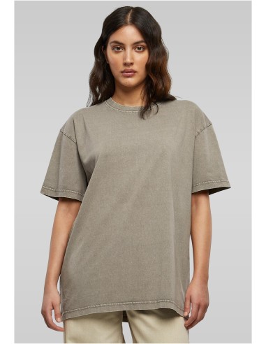 BUI-BY270-Ladies Oversized Acid Wash Tee